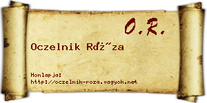 Oczelnik Róza névjegykártya